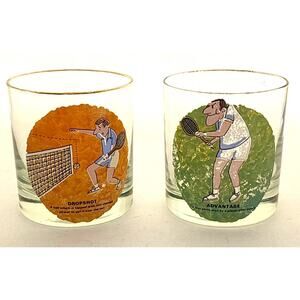 Glasses-Single Rocks-Artist Ashby Style-Tennis Cartoon Characters-Whimsical-2